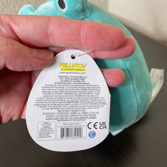 Squishmallows Ludwig the Frog Pink Hearts Valentines 5” NWT - Picture 7 of 10